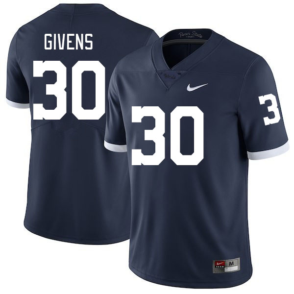 Penn State Nittany Lions #30 Kevin Givens College Football Jerseys Stitched Sale-Retro